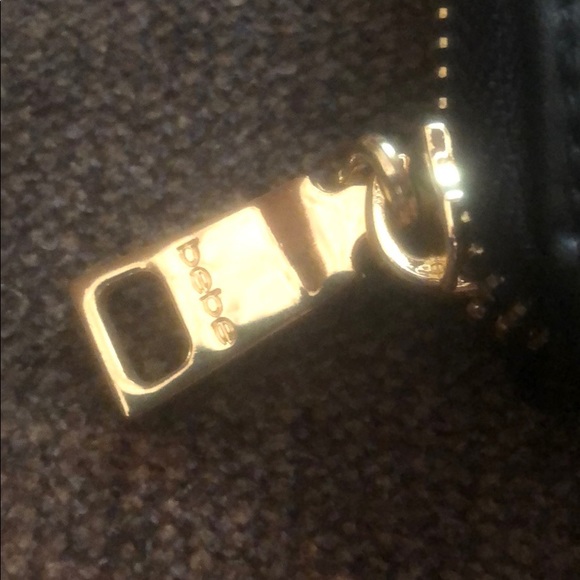 Brand new gold studded black Bebe wallet - Picture 3 of 7
